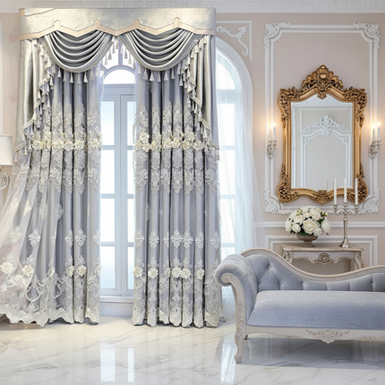 Luxury Embroidered Blackout Curtains & Tulle Panels