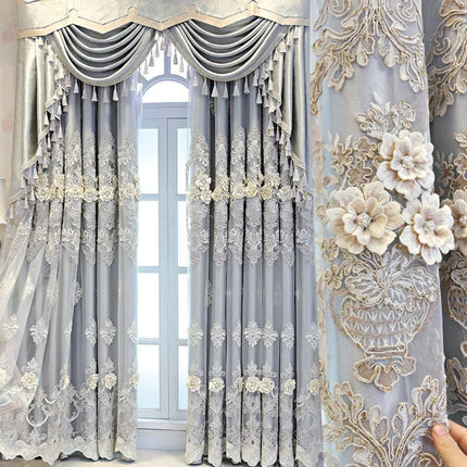 Luxury Embroidered Blackout Curtains & Tulle Panels
