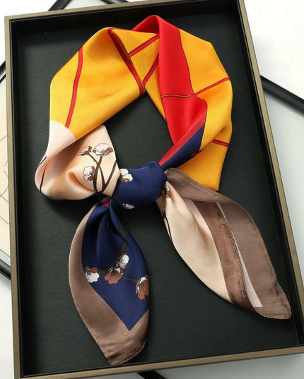 Elegant Satin Square Shawl Hijab: Luxurious 70x70cm Bandana for Women