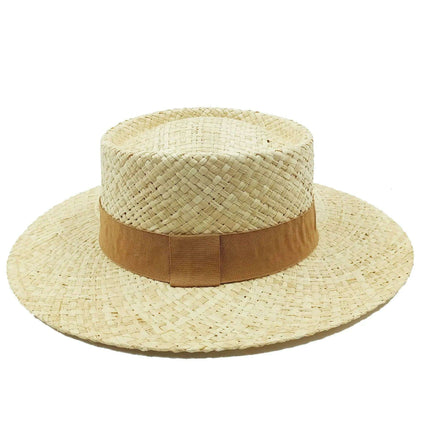 Chic Adjustable Wide Brim Straw Hat for Women - Stylish Sun Protection Beach Accessory Available in 50 Colors