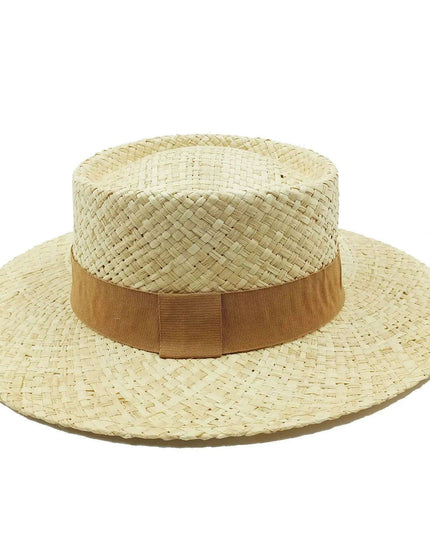 Chic Adjustable Wide Brim Straw Hat for Women - Stylish Sun Protection Beach Accessory Available in 50 Colors