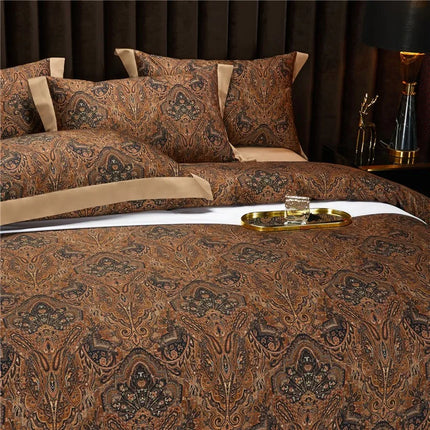 1000TC Egyptian Cotton Boho Duvet Cover Set – 4 Pcs, 7 Patterns, Queen to King