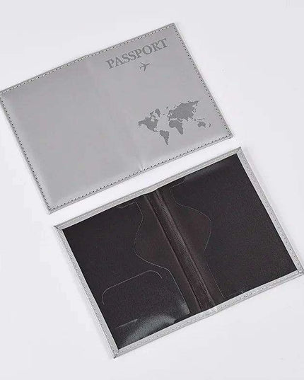 Chic Waterproof PU Leather Passport Holder Set with Card Slot - Perfect Travel Accessory