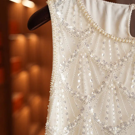 Women's Sleeveless Beaded & Sequined Blouse