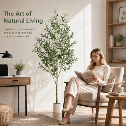 Artificial Olive Tree with Adjustable Branches — 5, 6 or 7 ft