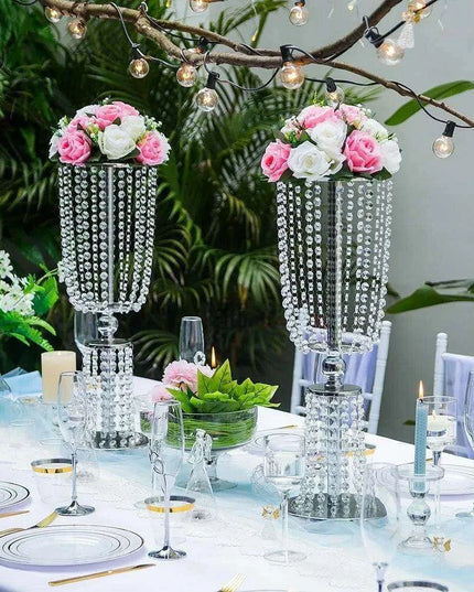 Elegant Crystal Blossom Centerpiece Set - Pack of 10