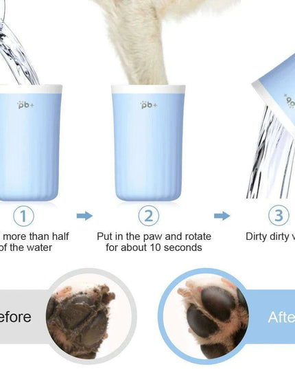 Portable Silicone Dog Paw Cleaner Cup - Effortless Grooming Tool for All Breeds