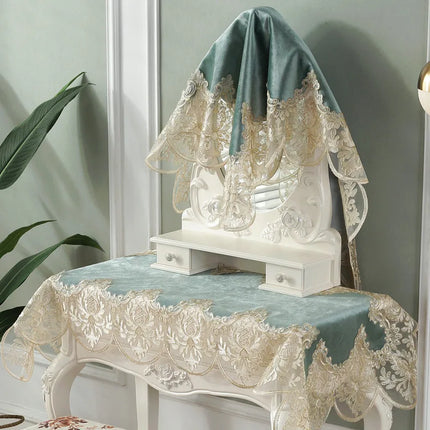 4972015 European Lace Dresser Tablecloth - Elegant Bedroom Cover
