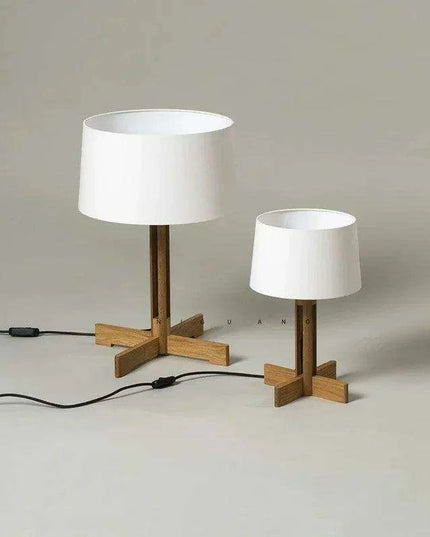 Rustic Wabi Sabi Walnut Floor Lamp - Stylish Illumination for Any Room