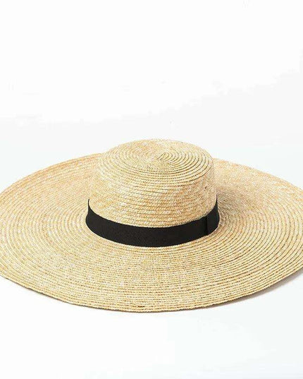 Oversized Foldable Women’s Floppy Straw Hat for Summer Beach & Sun Protection
