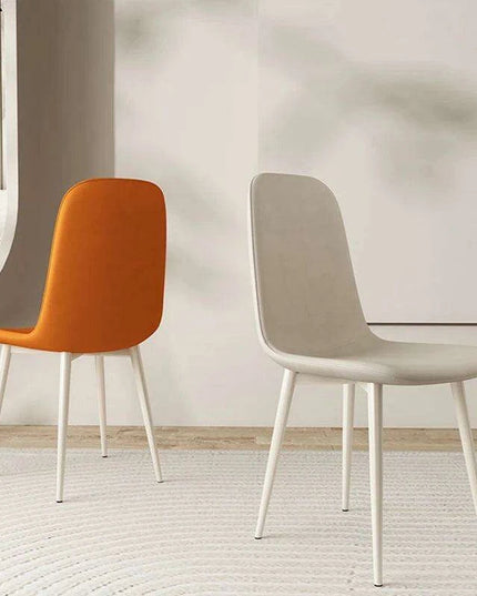 Chic White Leather Dining Chair for Upscale Aesthetics