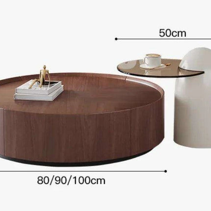 Elegant Customizable Round Wood Coffee Table for Luxurious Home Interiors