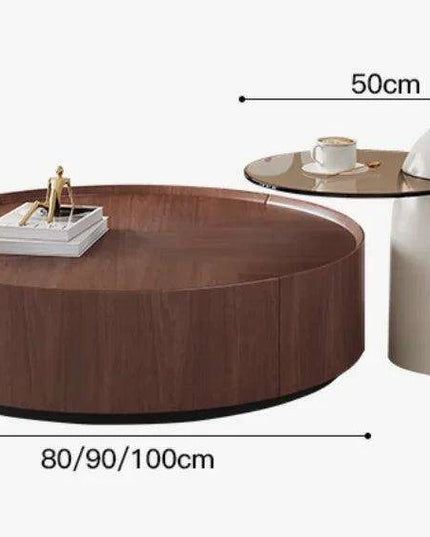 Elegant Customizable Round Wood Coffee Table for Luxurious Home Interiors