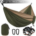 Hammock with Tree Straps | Parachute Nylon | Carabiners | Camping