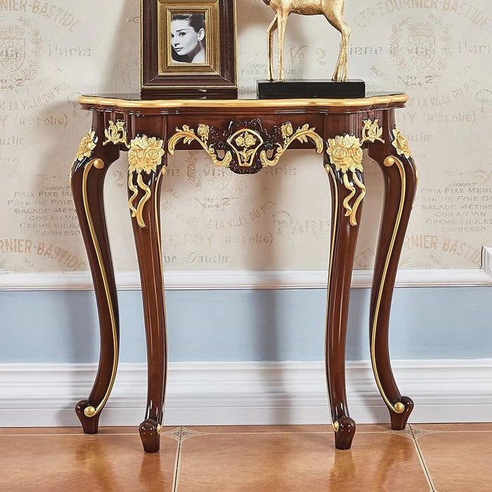 Vintage Charm Long Console Table - Elegant Retro Side Table for Home Décor