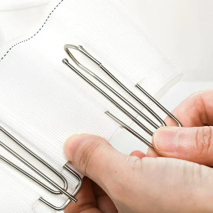 Stainless Steel Curtain Pleat Hooks — 4-Prong, Rust-Resistant, 7cm, 10–100pcs