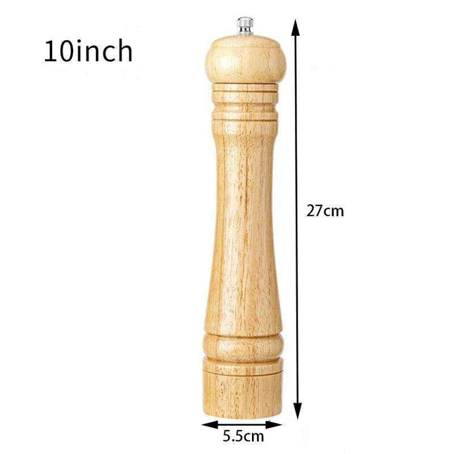 Elegant Solid Wood Adjustable Salt and Pepper Mill Set for Outdoor Dining