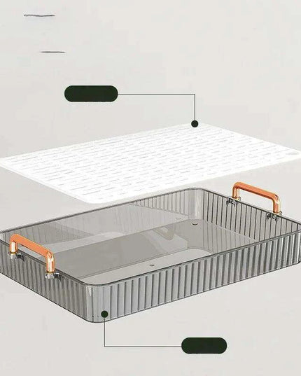 Elegant Multi-Purpose Plastic Tea Serving Tray with Handles for Home and Dining Use