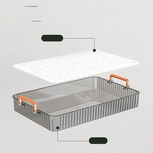 Elegant Multi-Purpose Plastic Tea Serving Tray with Handles for Home and Dining Use