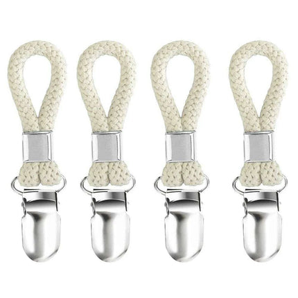 Cotton Loop Kitchen Towel Clip Hanger Set for Efficient Towel Storage and Organization