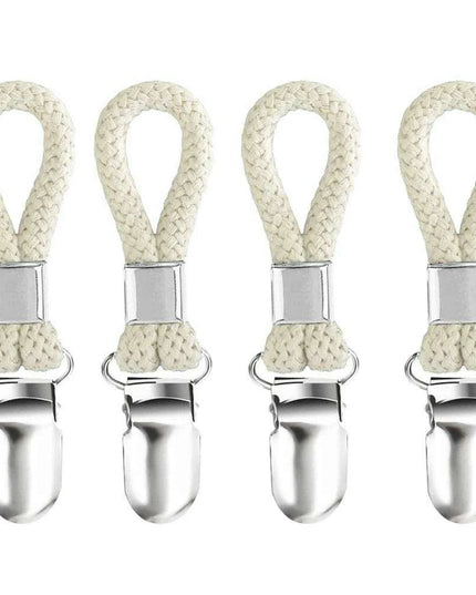 Cotton Loop Kitchen Towel Clip Hanger Set for Efficient Towel Storage and Organization