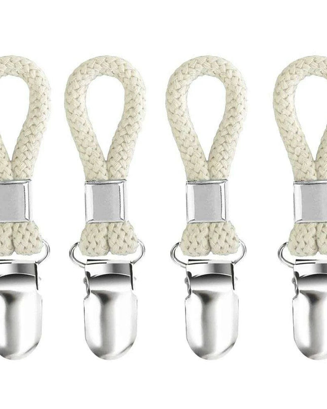 Cotton Loop Kitchen Towel Clip Hanger Set for Efficient Towel Storage and Organization