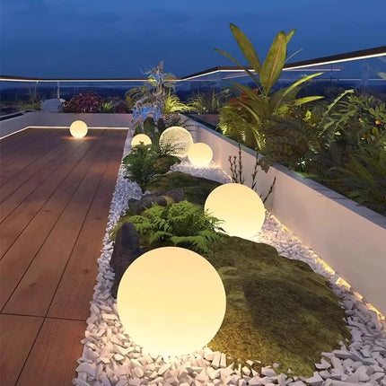 Solar LED Outdoor Mood Light Sphere – Decorative Garden Lamp