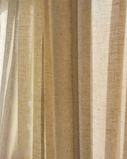 Luxurious Japanese Linen Semi-Blackout Curtains with Ramie Yarn for Modern Decor