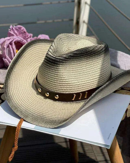 Vintage-Inspired Thick Straw Cowboy Hat
