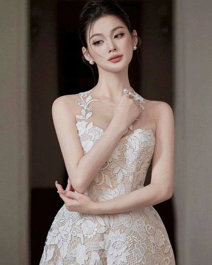 Summer Elegant Floral Lace Evening Dress - A Timeless Statement of Style