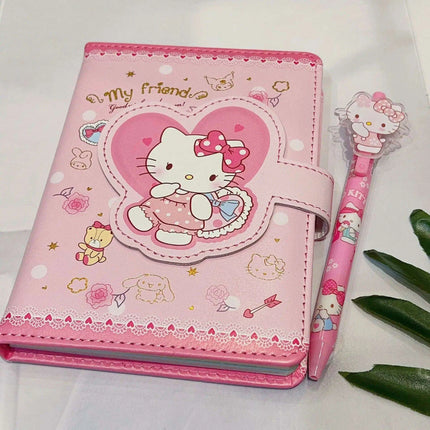 Sanrio Style Stationery Set - Adorable Hello Kitty & Cinnamoroll Planner with Cute Pen for Effortless Organization