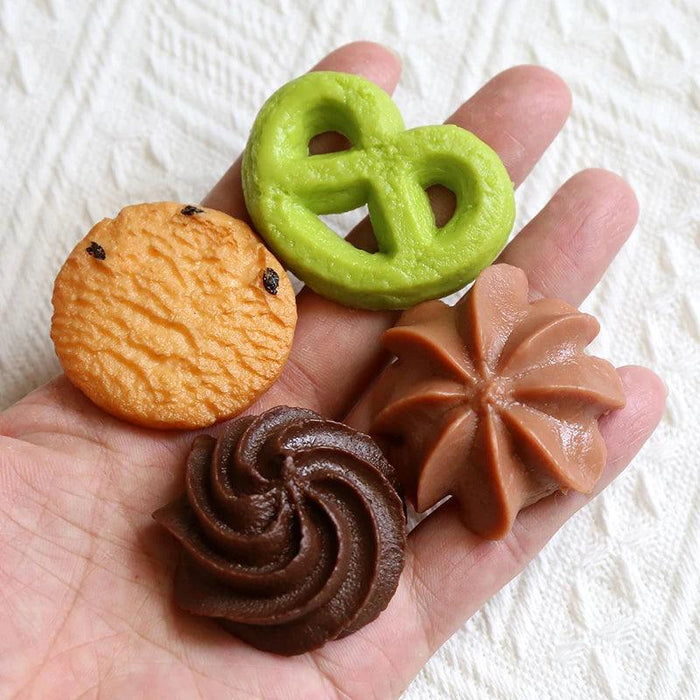 Lifelike Cookie Display Collection - 16 Realistic Replicas for Bakery Showcases and Photography