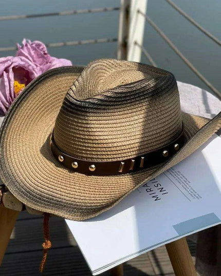 Vintage-Inspired Thick Straw Cowboy Hat