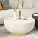 Stylish Scandinavian Round Coffee Table - Contemporary Minimalist Design for Sophisticated Interiors