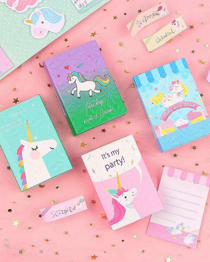 Whimsical Unicorn Sticky Note Set - Enchanting Memo Pads for Everyday Magic