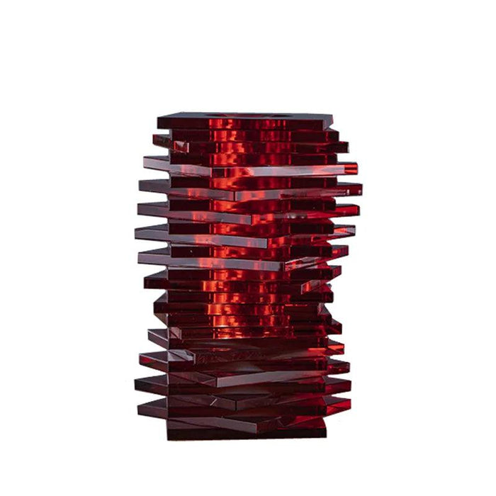 Sophisticated Geometric Crystal Glass Vase Set for Stylish Floral Arrangements