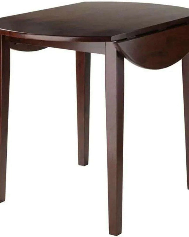 Stylish Walnut Expandable Drop Leaf Dining Set for Contemporary Homes
