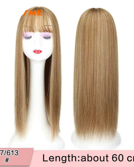 Seamless White Hair Clip-In Bangs for Effortless Style Transformation