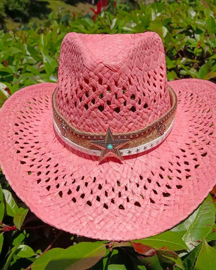 Vintage-Inspired Thick Straw Cowboy Hat