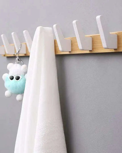Stylish Solid Wood Wall-Mounted Coat Rack for Chic Home Organization