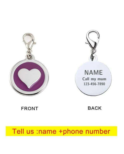 Personalized Love-Inspired Pet ID Tag for Your Furry Friend