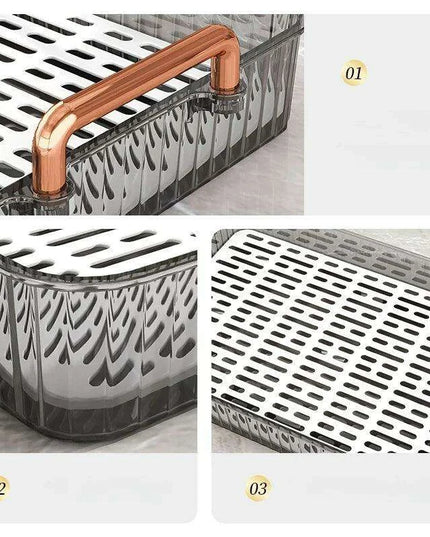 Elegant Multi-Purpose Plastic Tea Serving Tray with Handles for Home and Dining Use