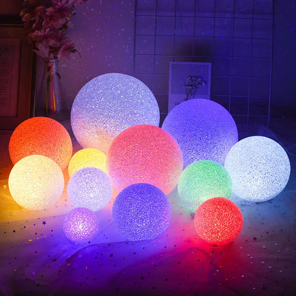 LED Crystal Ball Night Light — Hand-Held Glow Lamp, 8–14cm