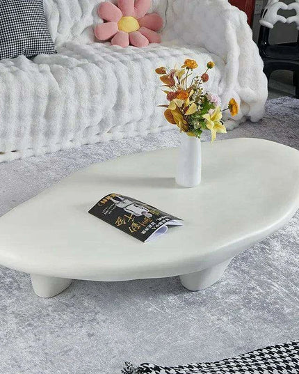 Contemporary Irregular Wood Low Table for Stylish Floor Seating