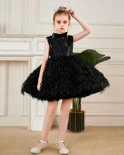 Fairy Tale Sequin and Feather Princess Dress for Girls