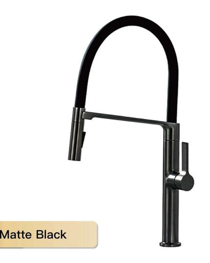 Sleek Gunmetal Gray Kitchen Faucet with Magnetic Docking, Easy Single Handle Control for Hot & Cold Water