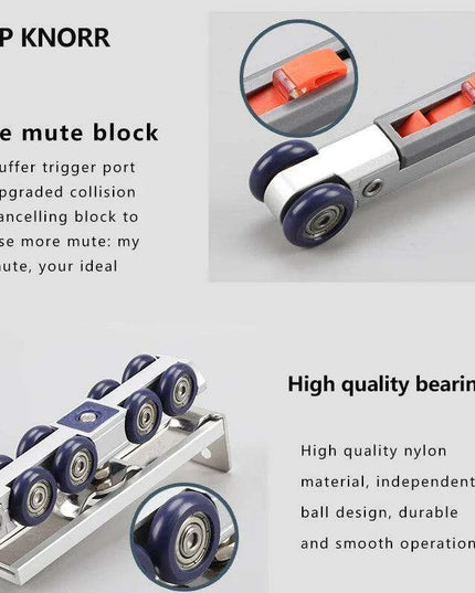 SmoothSlide Premium Sliding Door Hardware Kit for Home Improvement