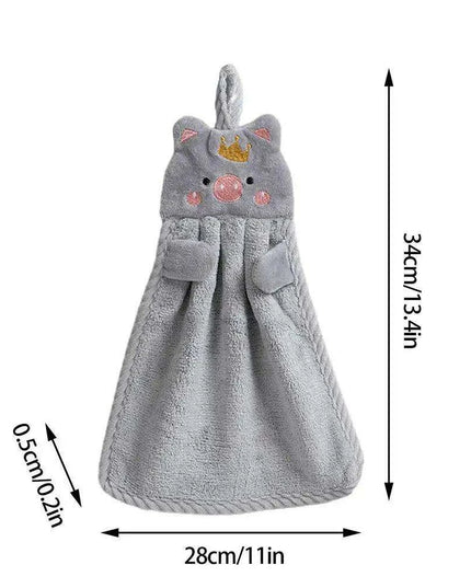 Charming Piglet Plush Microfiber Towels - Luxurious Kitchen & Bathroom Collection