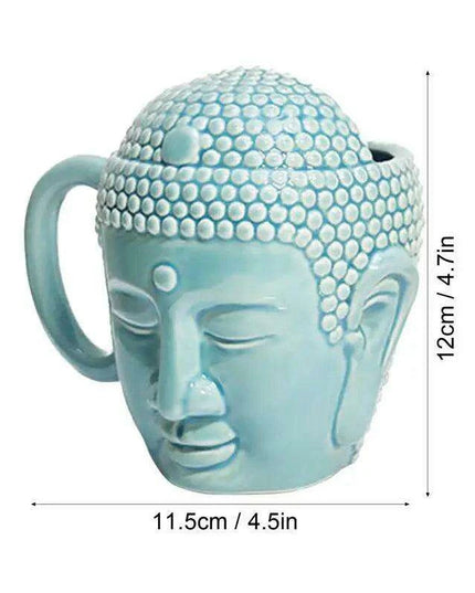 Serene Buddha Ceramic Mug - Artistic Cup for Tranquil Moments at Home and Work