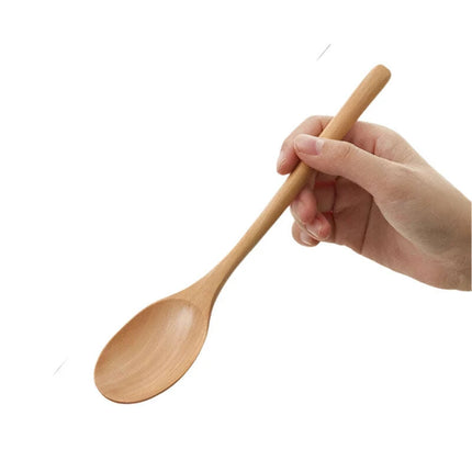 Elegant Japanese Artisan Wooden Soup Spoon with Extended Handle for Fine Dining